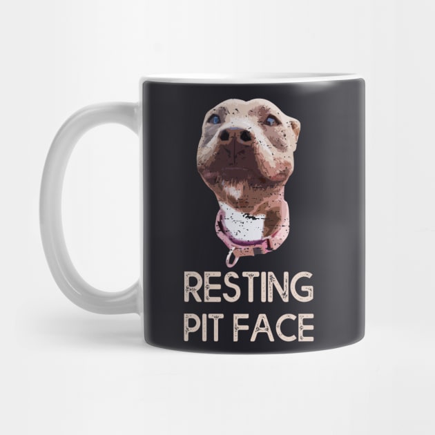 Funny Dog Resting Pit Face Retro by MasliankaStepan